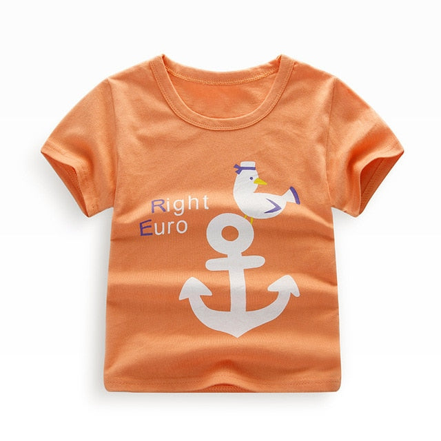 HIPAC 10%OFF Children's Short Sleeve T-shirt Cotton T-shirts Boy Kid Boys And Girls Tops Shirts Children's Tshirt