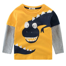 95%COTTON Boys T Shirts Spring Autumn Long Sleeve Tops Kids Dinosaur Sweatshirt Children Boy Shirts Clothing Boys Clothes