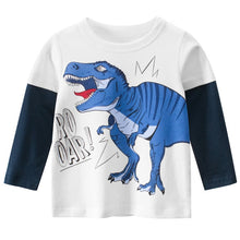 95%COTTON Boys T Shirts Spring Autumn Long Sleeve Tops Kids Dinosaur Sweatshirt Children Boy Shirts Clothing Boys Clothes