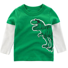 95%COTTON Boys T Shirts Spring Autumn Long Sleeve Tops Kids Dinosaur Sweatshirt Children Boy Shirts Clothing Boys Clothes