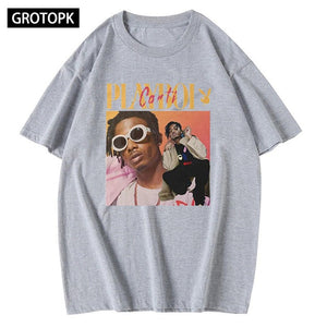 High Quality Vintage Playboi Carti Vintage 90s Merchandise Print Men T Shirt O-neck Casual Cotton T-shirt Man Woman Tees Tops