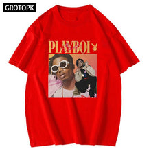 High Quality Vintage Playboi Carti Vintage 90s Merchandise Print Men T Shirt O-neck Casual Cotton T-shirt Man Woman Tees Tops