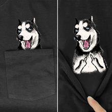 funny T Shirt Fashion Brand summer pocket dog printed t-shirt men's for women shirts Hip hop tops funny cotton tees