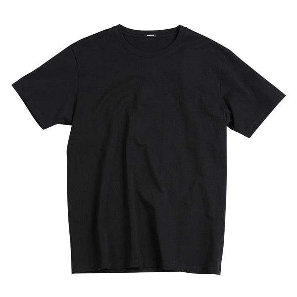 SIMWOOD 2020 Summer New 100% Cotton White Solid T Shirt Men Causal O-neck Basic T-shirt Male High Quality Classical Tops 190449