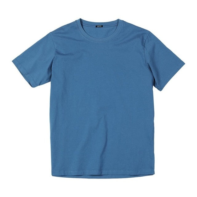 SIMWOOD 2020 Summer New 100% Cotton White Solid T Shirt Men Causal O-neck Basic T-shirt Male High Quality Classical Tops 190449