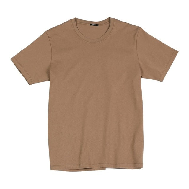 SIMWOOD 2020 Summer New 100% Cotton White Solid T Shirt Men Causal O-neck Basic T-shirt Male High Quality Classical Tops 190449