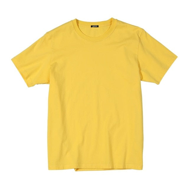 SIMWOOD 2020 Summer New 100% Cotton White Solid T Shirt Men Causal O-neck Basic T-shirt Male High Quality Classical Tops 190449
