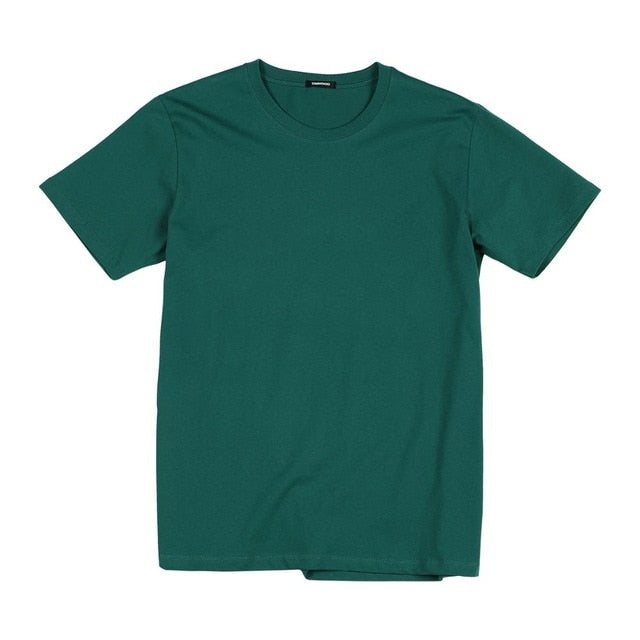SIMWOOD 2020 Summer New 100% Cotton White Solid T Shirt Men Causal O-neck Basic T-shirt Male High Quality Classical Tops 190449