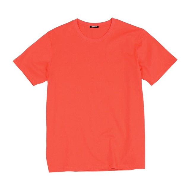 SIMWOOD 2020 Summer New 100% Cotton White Solid T Shirt Men Causal O-neck Basic T-shirt Male High Quality Classical Tops 190449