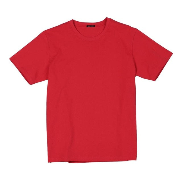SIMWOOD 2020 Summer New 100% Cotton White Solid T Shirt Men Causal O-neck Basic T-shirt Male High Quality Classical Tops 190449