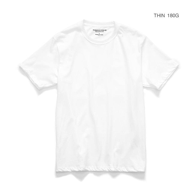 SIMWOOD 2020 Summer New 100% Cotton White Solid T Shirt Men Causal O-neck Basic T-shirt Male High Quality Classical Tops 190449