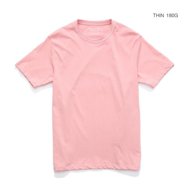 SIMWOOD 2020 Summer New 100% Cotton White Solid T Shirt Men Causal O-neck Basic T-shirt Male High Quality Classical Tops 190449