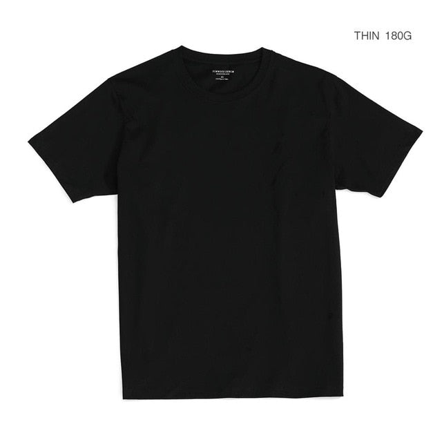 SIMWOOD 2020 Summer New 100% Cotton White Solid T Shirt Men Causal O-neck Basic T-shirt Male High Quality Classical Tops 190449