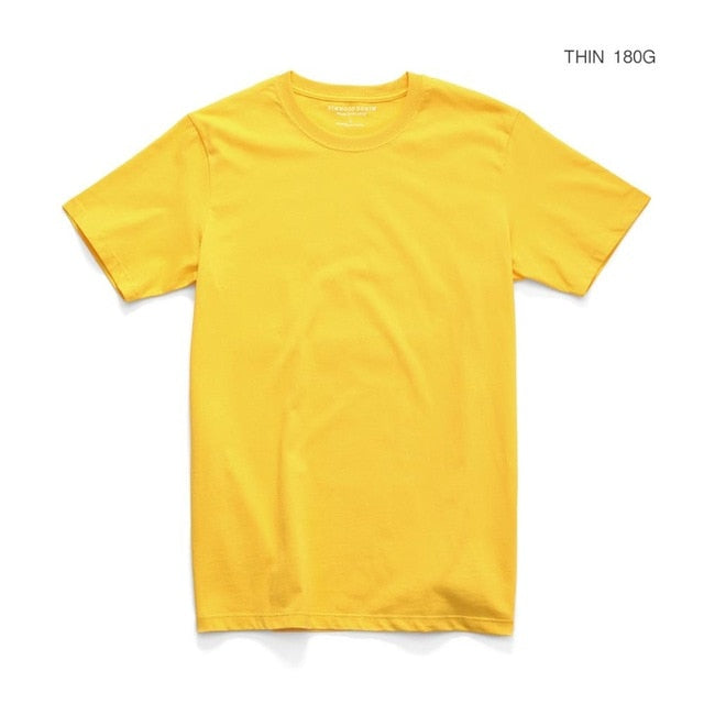 SIMWOOD 2020 Summer New 100% Cotton White Solid T Shirt Men Causal O-neck Basic T-shirt Male High Quality Classical Tops 190449