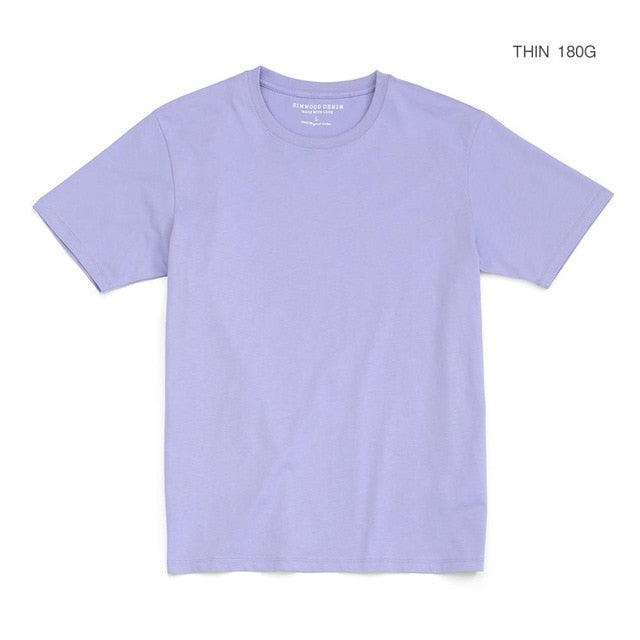SIMWOOD 2020 Summer New 100% Cotton White Solid T Shirt Men Causal O-neck Basic T-shirt Male High Quality Classical Tops 190449