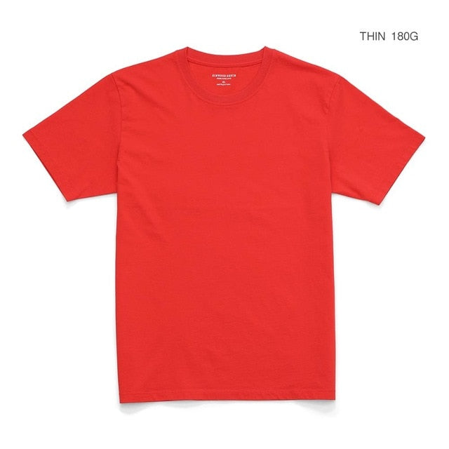 SIMWOOD 2020 Summer New 100% Cotton White Solid T Shirt Men Causal O-neck Basic T-shirt Male High Quality Classical Tops 190449