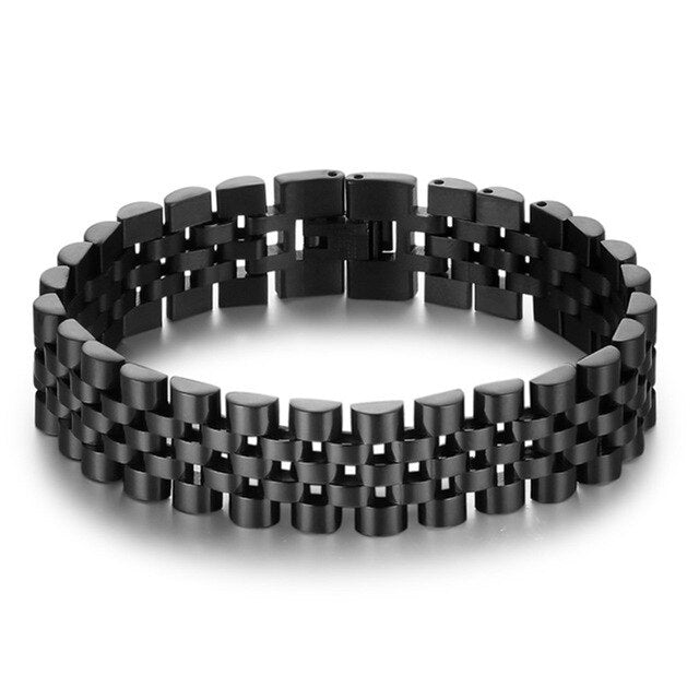 Luxury Gold Color Stainless Steel Bracelet 200mm Wristband Men Jewelry Bracelets Bangles Gift for Him Luxury bracelet