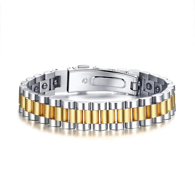 Watch Brands Health Care Hematite Energy Power Male Casual Jewelry Stainless Steel Men Bracelet 26 Magnet Bracelets