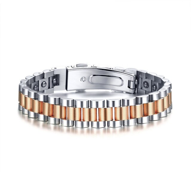 Watch Brands Health Care Hematite Energy Power Male Casual Jewelry Stainless Steel Men Bracelet 26 Magnet Bracelets