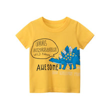 Boys & Girls Cartoon T-shirts Kids Dinosaur Print T Shirt For Boys Children Summer Short Sleeve T-shirt Cotton Tops Clothing