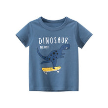 Boys & Girls Cartoon T-shirts Kids Dinosaur Print T Shirt For Boys Children Summer Short Sleeve T-shirt Cotton Tops Clothing