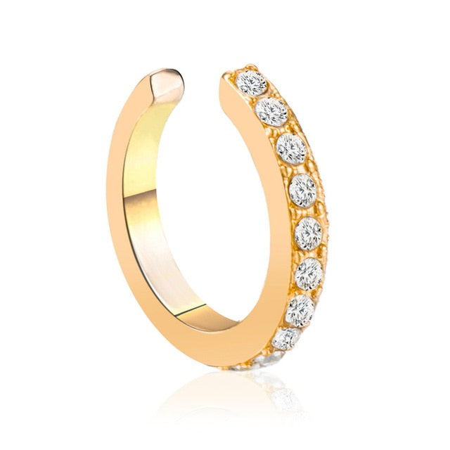 Ear Cuff Gold Leaves Non-Piercing Ear Clips Fake Cartilage Earring Jewelry For Women Men Wholesale gifts