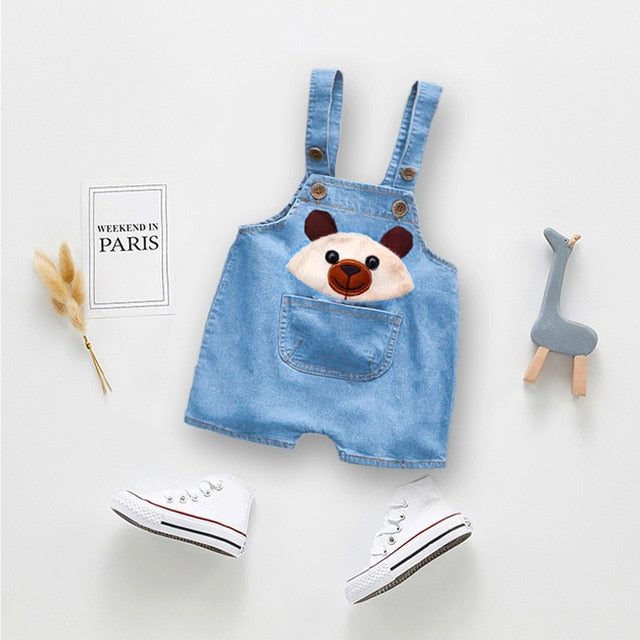 IENENS Summer 1PC Kids Baby Boys Clothes Clothing Short Trousers Toddler Infant Boy Pants Denim Shorts Jeans Overalls Dungarees