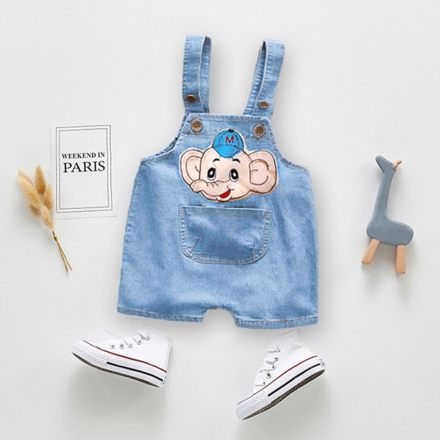 IENENS Summer 1PC Kids Baby Boys Clothes Clothing Short Trousers Toddler Infant Boy Pants Denim Shorts Jeans Overalls Dungarees