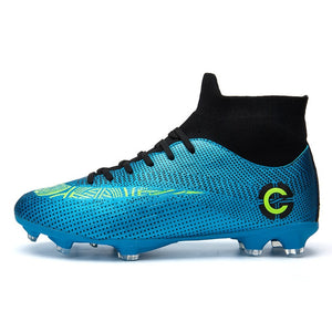 Men Soccer Shoes Adult Kids TF/FG High Ankle Football Boots Cleats Grass Training Sport Footwear 2020 Trend Men‘s Sneakers 35-45