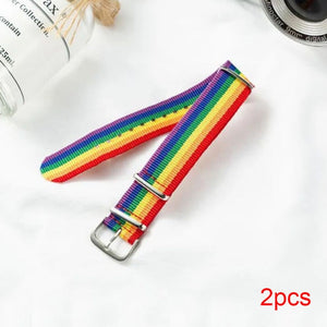 2PCS Daisy Strap Bracelets for Girls Boys Rainbow Wristband Women's Bracelet Cotton Linen Adjustable Charm Straps Couple Jewelry