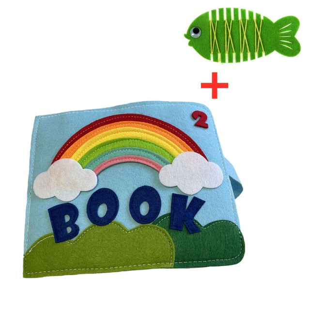 Washable Montessori Baby Busy Board 3D Toddlers Story Cloth Book Early Learning Education Habits Knowledge Developing Toys