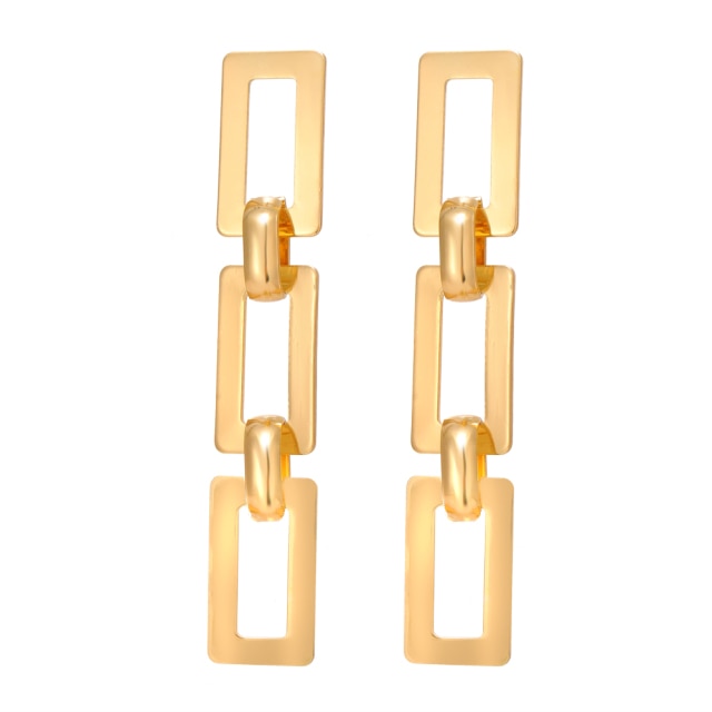 FNIO Fashion Vintage Earrings For Women Big Geometric Statement Gold Metal Drop Earrings 2020 Trendy Earings Jewelry Accessories