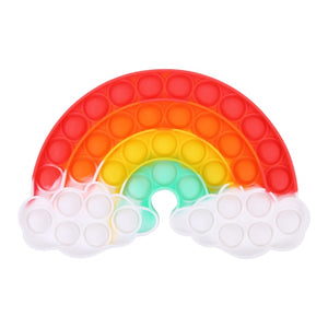 Funny Push Bubble Fidget Toys Adults Children Reliver Stress Sensory Toy Rainbow Push Bubble Squishy Autism Antistress Toys