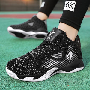 2021 Unisex Basketball Shoes Men High Top Sports Air Cushion Hombre Athletic Male Boots Women Comfortable Breathable Sneakers