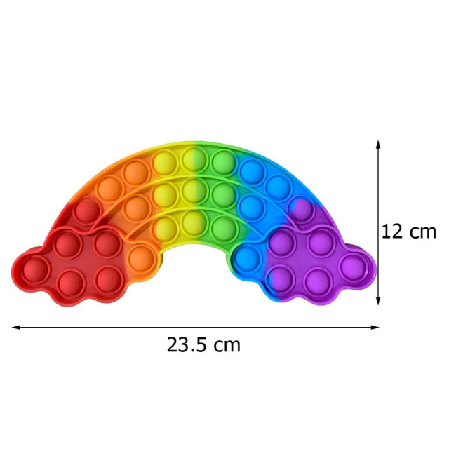 Push Bubble Toys Fun Ice Cream Animal Shaped Silicone Reusable Squeeze Toys Stress Reliever Anti Stress Board Games Kids Gift