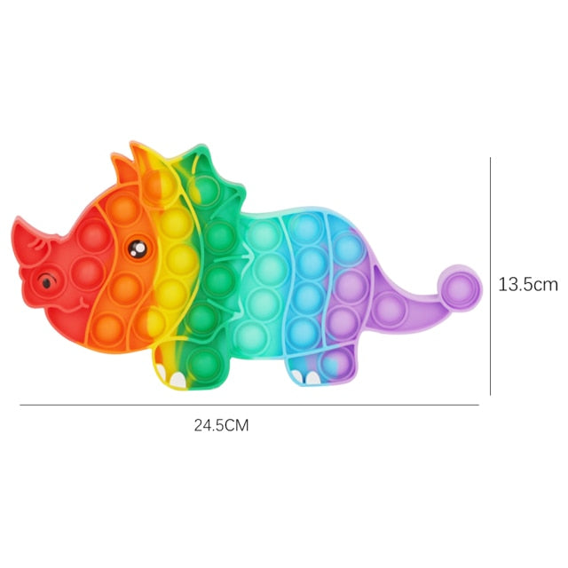 Push Bubble Toys Fun Ice Cream Animal Shaped Silicone Reusable Squeeze Toys Stress Reliever Anti Stress Board Games Kids Gift