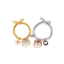 2pcs/ pair of Cute Cartoon Couple Bracelet Magnet Ball Hand Men and Women Gift Friendship Charms Elastic Rope Jewelry