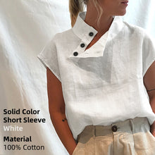 Celmia Stylish Women Shirts 2021 Summer Cotton Linen Oversized Blouses Short Sleeve Blusas Casual Loose Camisas Solid Tunic Top