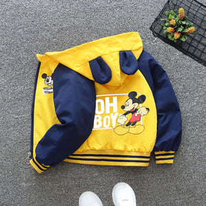 Autumn New Children's Clothing Cartoon Mickey Minnie Jacket Boys Girls Baby Outing Clothes Jacket Children Hooded jacket 1-12Y