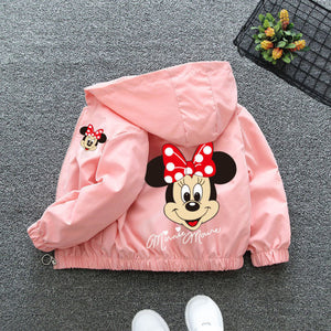 Autumn New Children's Clothing Cartoon Mickey Minnie Jacket Boys Girls Baby Outing Clothes Jacket Children Hooded jacket 1-12Y