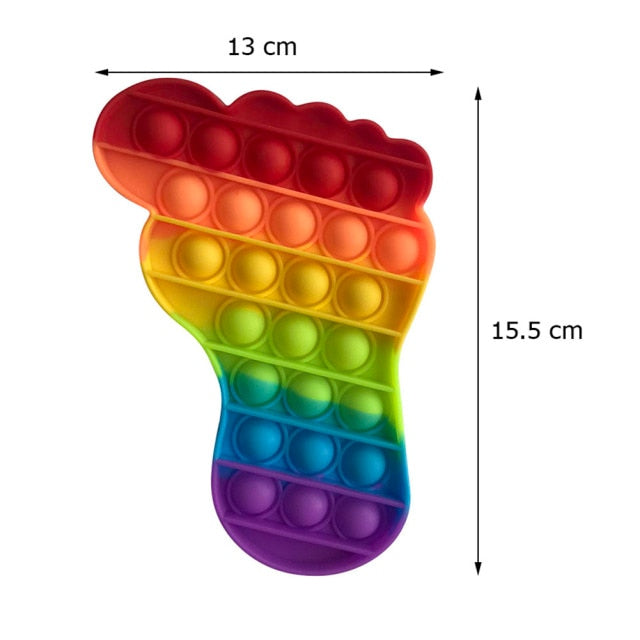 Push Bubble Toys Fun Ice Cream Animal Shaped Silicone Reusable Squeeze Toys Stress Reliever Anti Stress Board Games Kids Gift