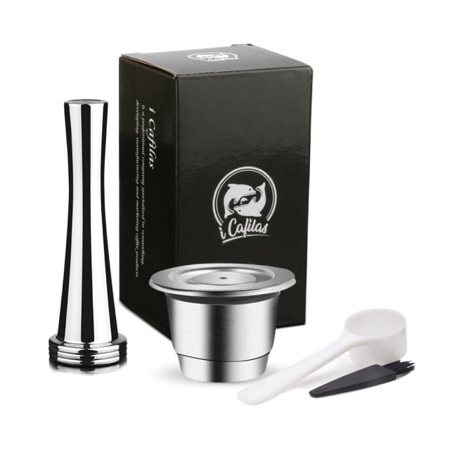 ICafilas Refillable Stainless Steel Espresso Coffee Maker Capsule For Nespresso Machine Reusable Filter Coffee Pods