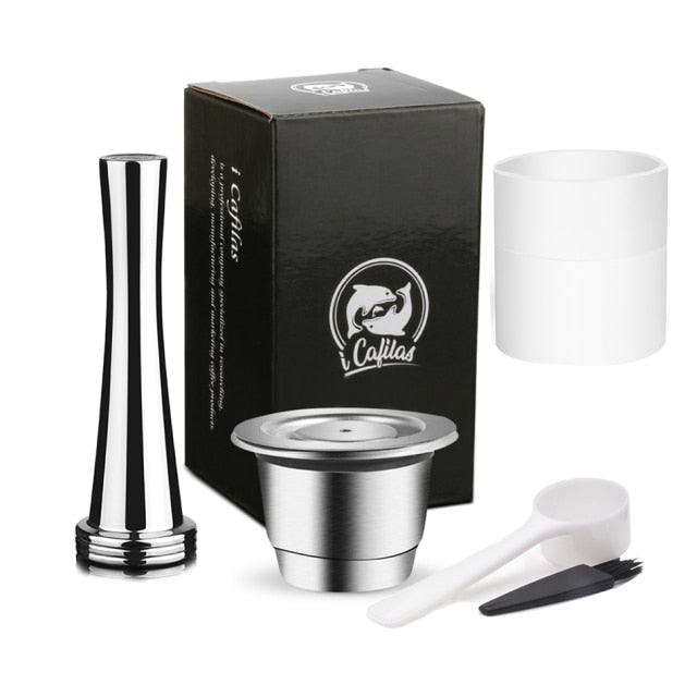 ICafilas Refillable Stainless Steel Espresso Coffee Maker Capsule For Nespresso Machine Reusable Filter Coffee Pods