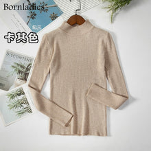 Bornladies Autumn Winter Basic Turtleneck Knitting Bottoming Warm Sweaters 2021 Women's Pullovers Solid Minimalist Cheap Tops