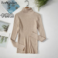 Bornladies 2021 Basic Turtleneck Women Sweaters Autumn Winter Tops Slim Women Pullover Knitted Sweater Jumper Soft Warm Pull