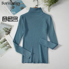 Bornladies 2021 Basic Turtleneck Women Sweaters Autumn Winter Tops Slim Women Pullover Knitted Sweater Jumper Soft Warm Pull