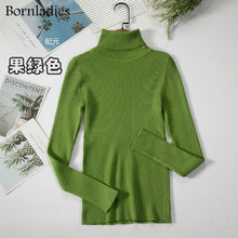 Bornladies 2021 Basic Turtleneck Women Sweaters Autumn Winter Tops Slim Women Pullover Knitted Sweater Jumper Soft Warm Pull