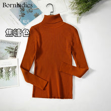 Bornladies 2021 Basic Turtleneck Women Sweaters Autumn Winter Tops Slim Women Pullover Knitted Sweater Jumper Soft Warm Pull