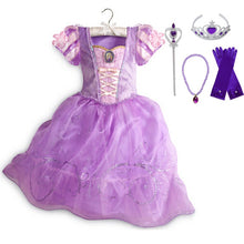 Disney Princess Party Dress up for Girls Halloween Frozen Elsa Jasmine Rapunzel Costume Kids Christmas Clothing Birthday Gift