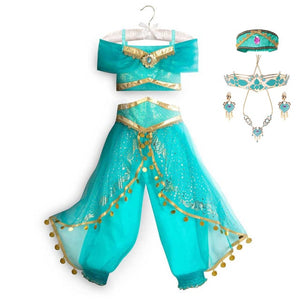 Disney Princess Party Dress up for Girls Halloween Frozen Elsa Jasmine Rapunzel Costume Kids Christmas Clothing Birthday Gift